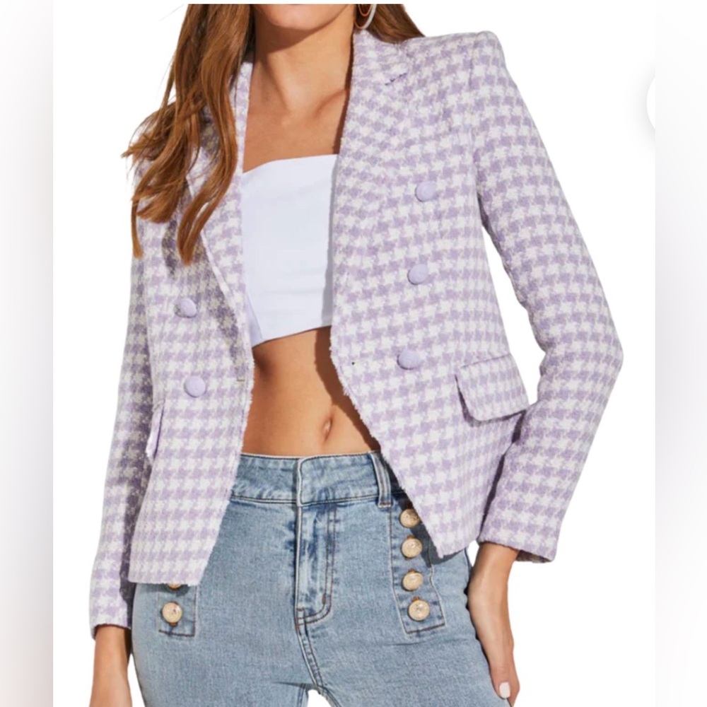 Generation Love Eliza
Lavender Tweed Blazer